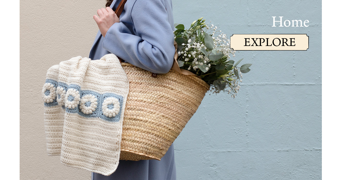 Home interiors crochet blanket patterns bloom TOFT